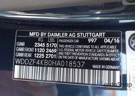 2017 Mercedes-Benz E 300 4Matic из США, поврежденный, VIN WDDZF4KB0HA018537